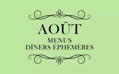 Menus restaurant éphémère – Août