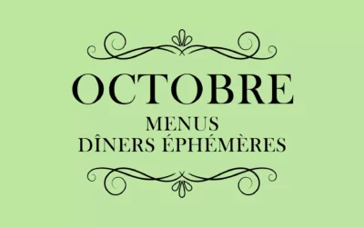 Menus restaurant éphémère – Octobre