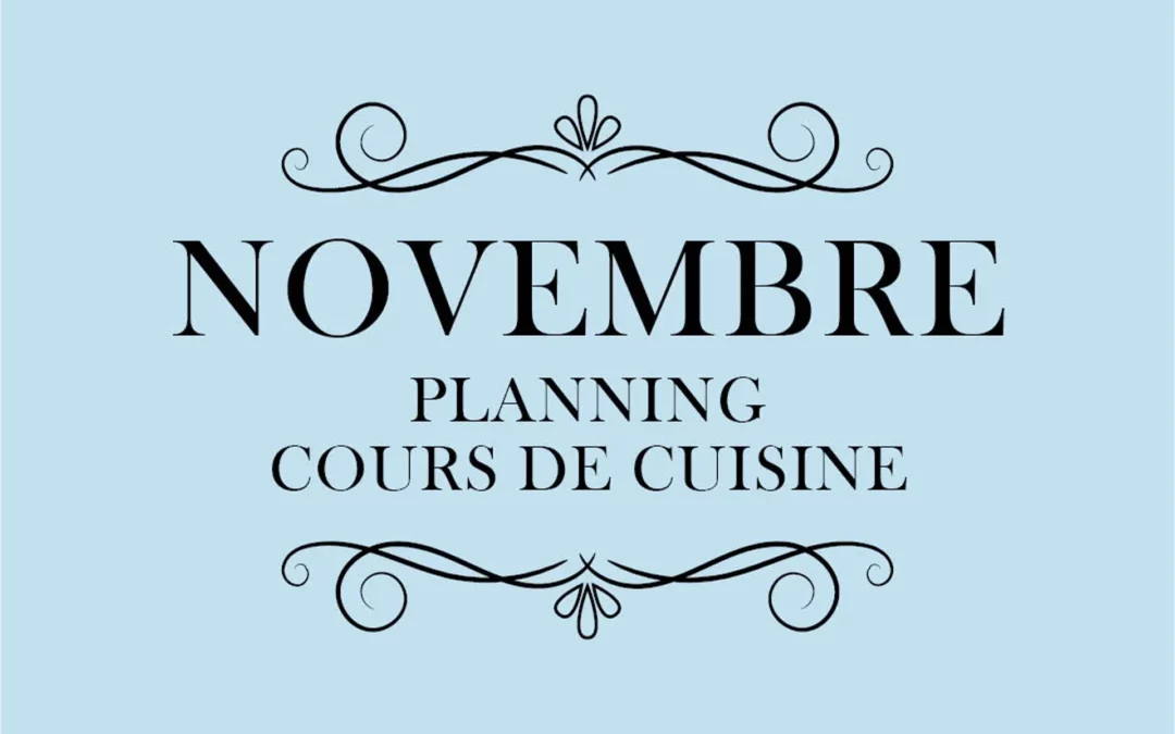 Cours de cuisine – Novembre