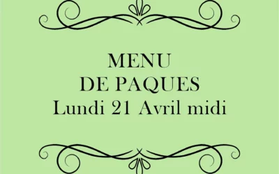 Menu de Pâques du Lundi 21